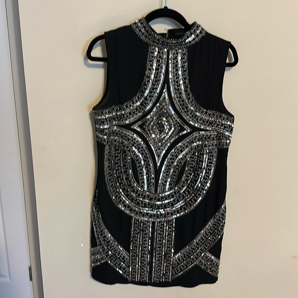 Black back zip up with silver sequins large from endless rose - Picture 1 of 3